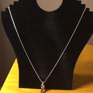 Breast Cancer Cage Necklace W/Pearl (Brand New)